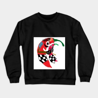 big red chilli cartoon character Crewneck Sweatshirt